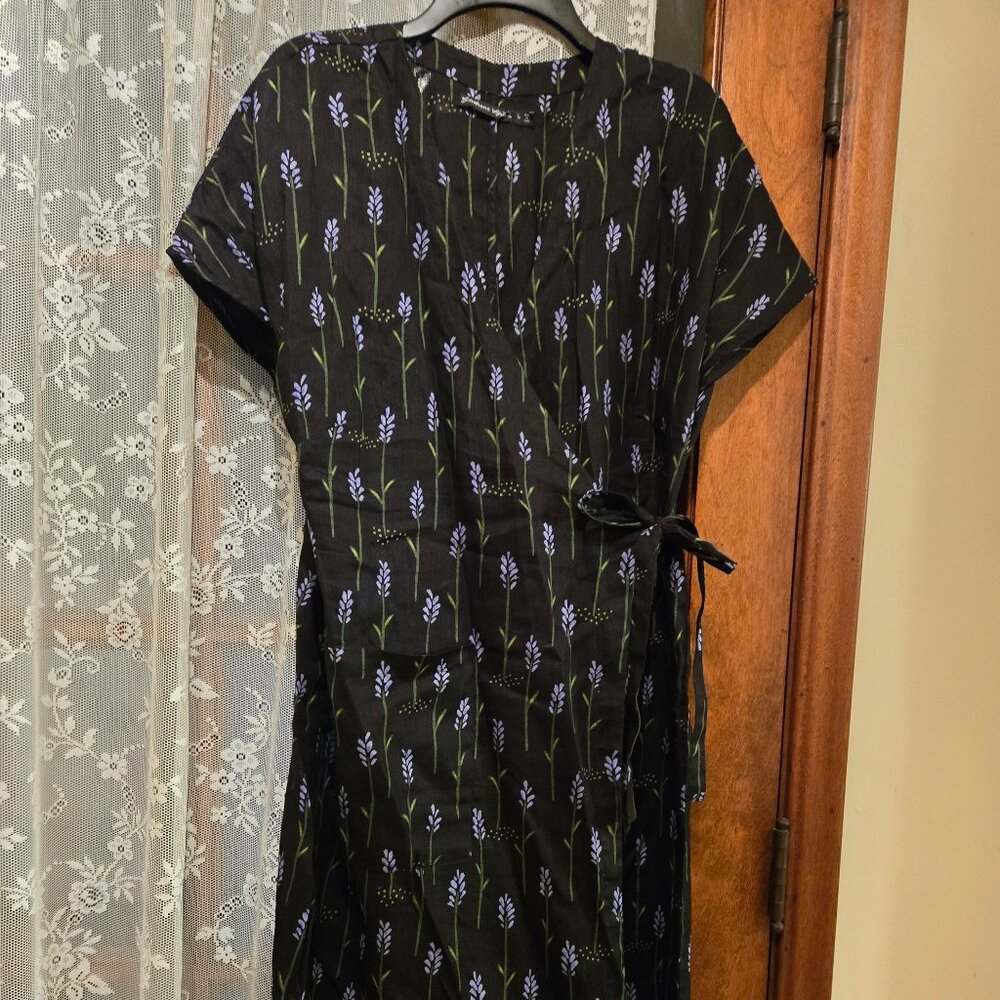 SOLD  Gudrun Sjoden Lavender Wrap Dress. Size Large. NWOT. $65